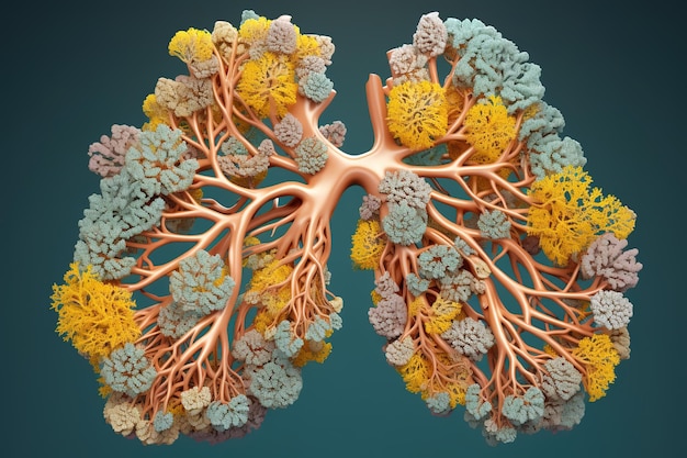 zdjęcie obrazu płuc człowieka