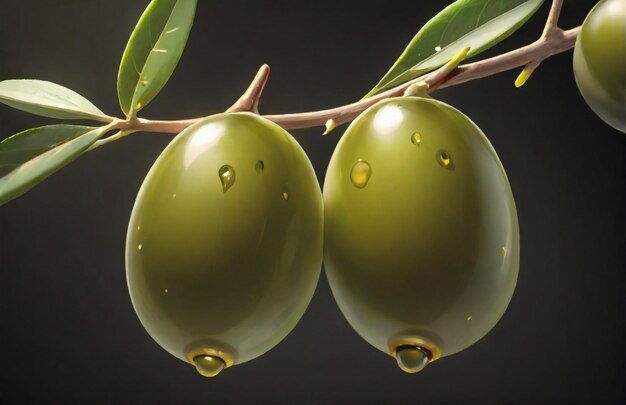 Zdjęcie zdjęcie olive odizolowanej na tle