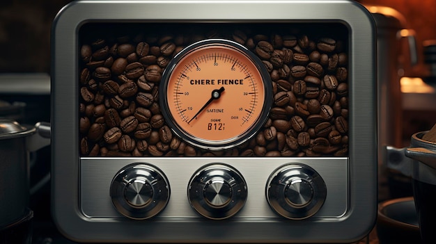 Zdjęcie zdjęcie panelu timera ekspresu do kawy