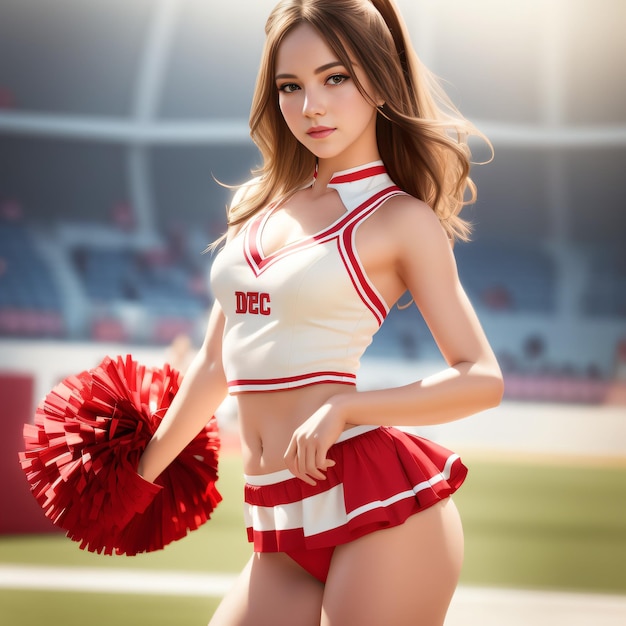 Zdjęcie pięknej cheerleaderki Energiczny