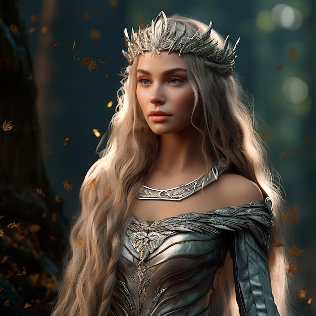 zdjęcie pięknej ultra realistycznej królowej elfów