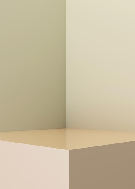 Zdjęcie podium nowoczesny cokół stojak na produkt renderowania 3d
