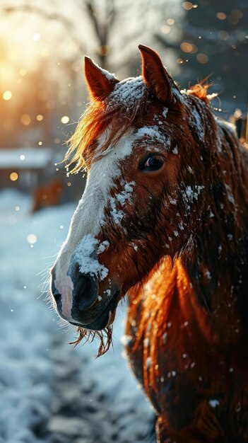 zdjęcie portretu konia na zewnątrz