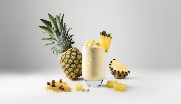 Zdjęcie Produktu Pineapple Smoothie Z Generatywną Sztuczną Inteligencją