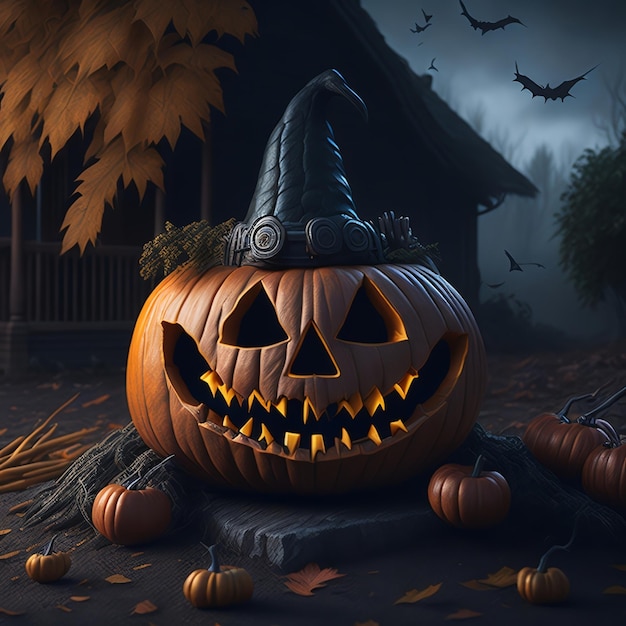 Zdjęcie Przerażająca dynia Horor Halloween