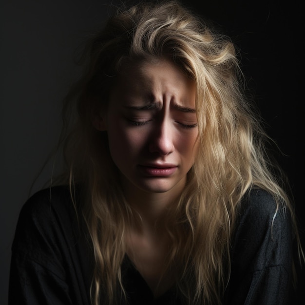 zdjęcie przygnębionej kobiety płaczącej