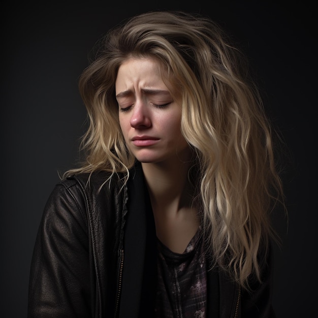zdjęcie przygnębionej kobiety płaczącej
