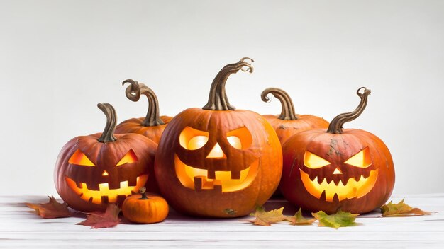 Zdjęcie redakcyjne Halloween Dębki izolowane na białym tle copyspace