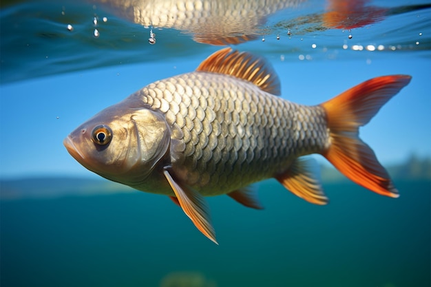 Zdjęcie zdjęcie: ryby rzeczne, karpy, piękno wodne w naturalnym siedlisku słodkowodnym