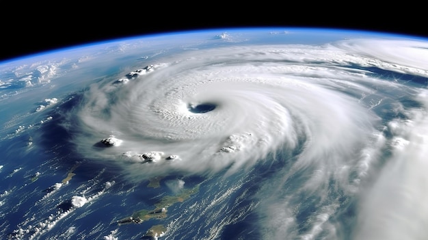 Zdjęcie satelitarne cyklonu tropikalnego EricaGenerative AI