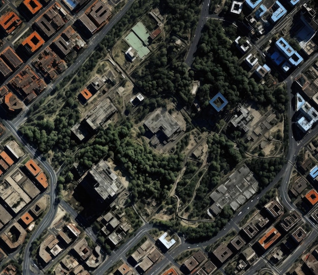 Zdjęcie satelitarne mapy obszaru