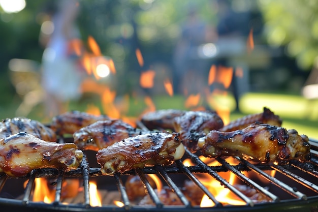 Zdjęcie zdjęcie skrzydeł kurczaka grill masters pride