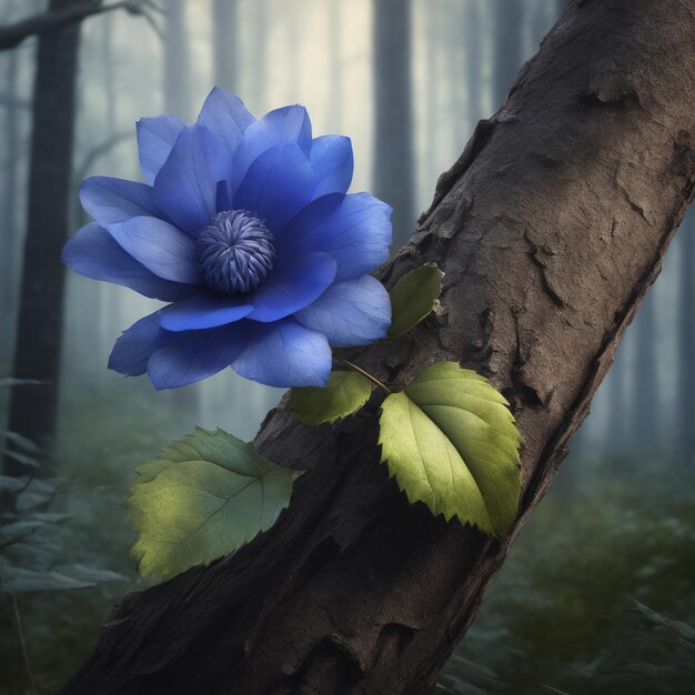 Zdjęcie tajemniczego niebieskiego kwiatu