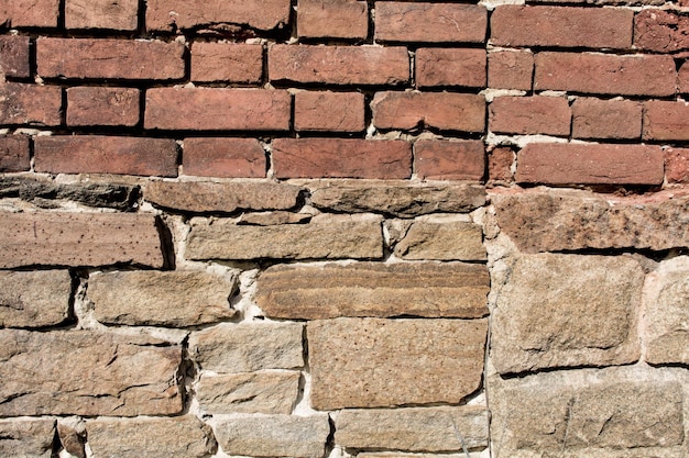 Zdjęcie tekstury tła naturalności kamienia i cegły