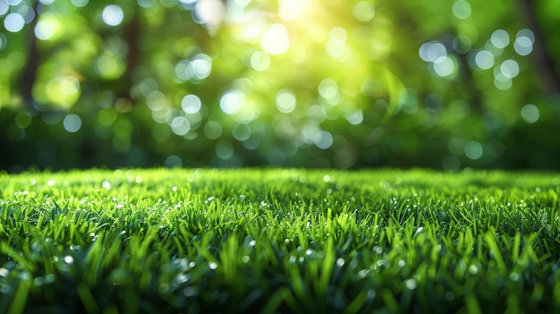 Zdjęcie tła to rozmyta wizja trawy w słoneczny dzień rano jest częścią świata, który obejmuje koncepcję nowoczesnego życia eko wiosna lato piątek i szczęśliwa Wielkanoc to jest