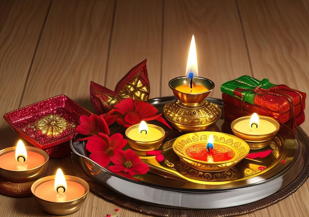 Zdjęcie tradycji festiwalu świateł Diwali