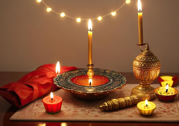 Zdjęcie tradycji festiwalu świateł Diwali