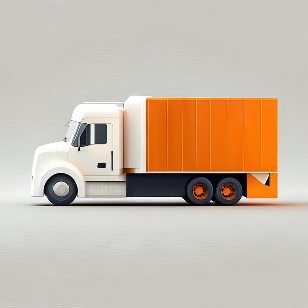 Zdjęcie zdjęcie truck minimalist illustratio