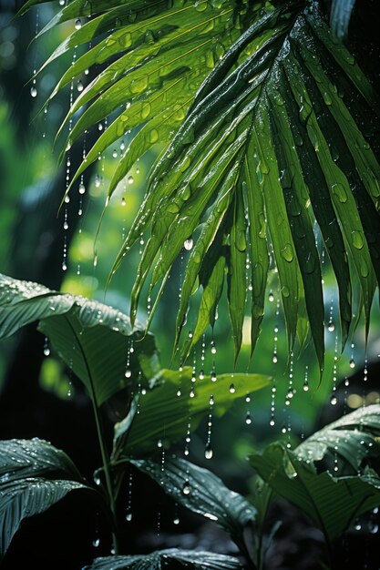 Zdjęcie zdjęcie ukrytego tropikalnego lasu deszczowego