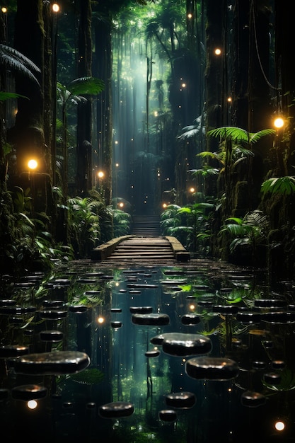 Zdjęcie ukrytego tropikalnego lasu deszczowego