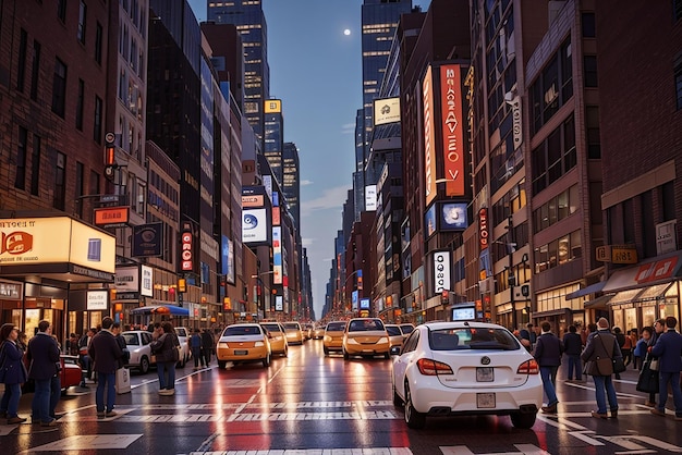Zdjęcie ulicy w Nowym Jorku piękny widok