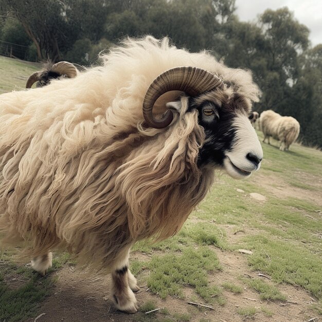 zdjęcie uroczych i uroczych owiec