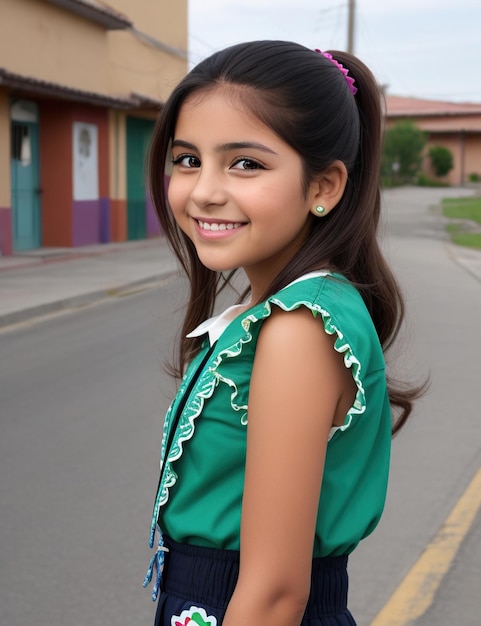 Zdjęcie uśmiechniętej latynoskiej dziewczyny