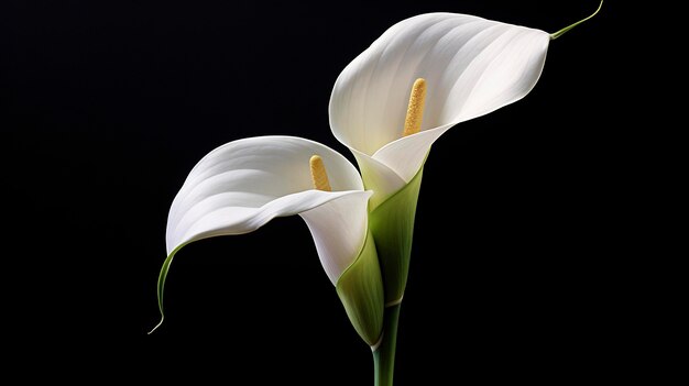 Zdjęcie wdzięcznego makra białej lilii calla