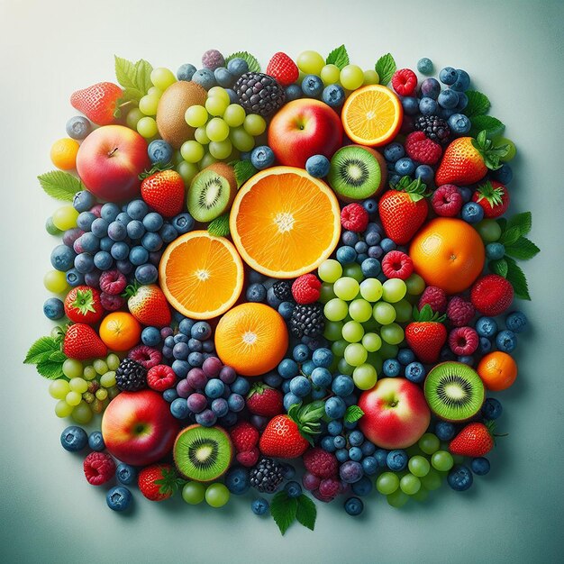 Zdjęcie zdjęcie wiązki owoców