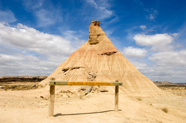 Zdjęcie wykonane na pustyni Bardenas Reales