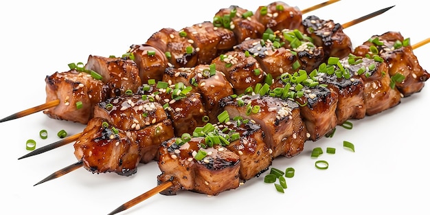 Zdjęcie Yakitori na białym tle