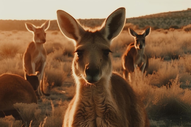 Zdjęcie z bliska torbacz kangura