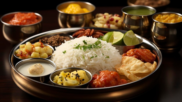 Zdjęcie z bliska tradycyjnego jedzenia Maha Shivratri Diwali Maha shivatri Dekoracja dla Puja