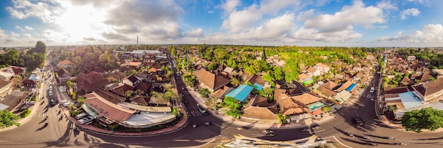 Zdjęcie z drona Ubud Aerial Landscapes w Ubud Bali Indonezja