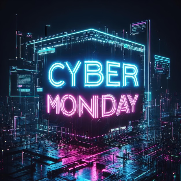 Zdjęcie z góry Cyber Monday Kompozycja