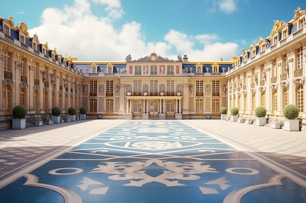 zdjęcie zapierające dech w piersiach piękno Pałacu Wersalskiego
