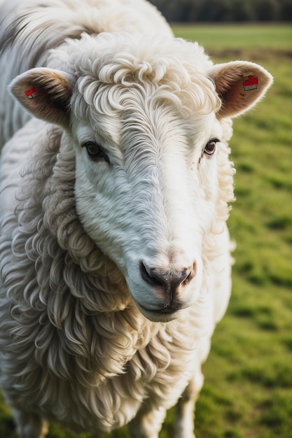 Zdjęcie ze zbliżenia zwierząt hodowlanych - owce
