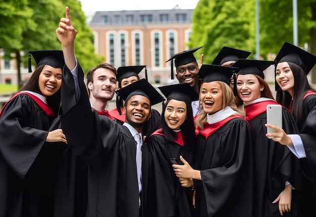 Zdjęcie zespołu studentów kończących edukację