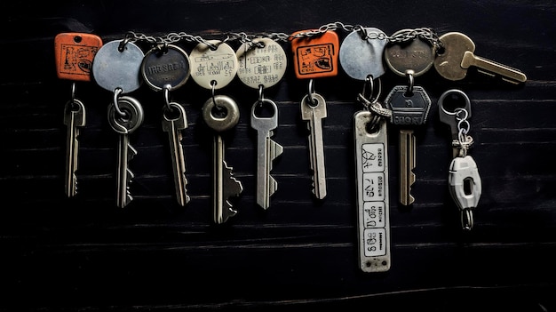 Zdjęcie zestawu kluczy do samochodu i formularz harmonogramu konserwacji