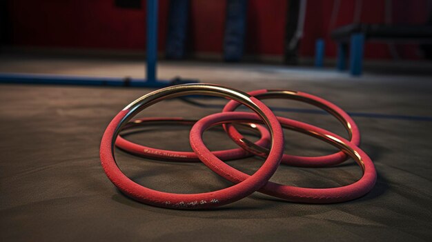 Zdjęcie zestawu pierścieni gimnastycznych w użyciu