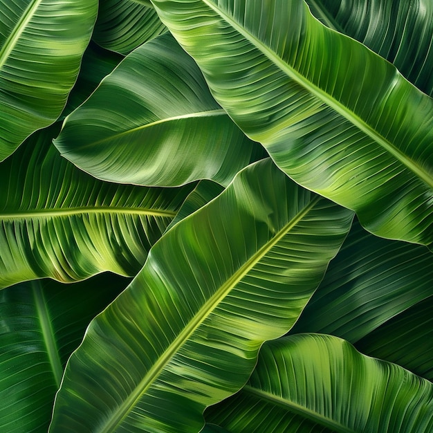 Zdjęcie zielonego liścia bananowego na tle