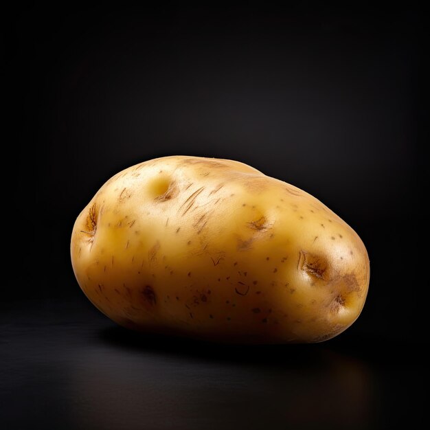 zdjęcie ziemniaka na czarnym tle