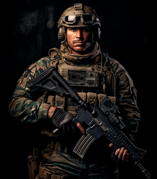 zdjęcie żołnierza w mundurze