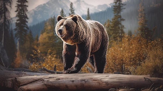 Zdjęcie zwierzęcia niedźwiedzia Generatywna sztuczna inteligencja