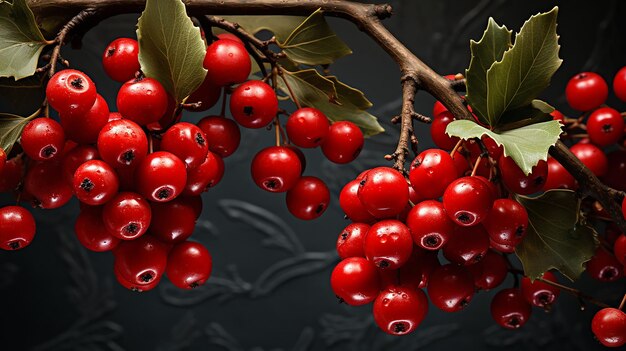 Zdobywca nagrody świątecznej w kolorze akwareli Holly Berry Pattern