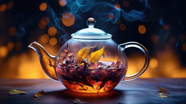 Zdjęcie zdrowa herbata aromatyczna herbata