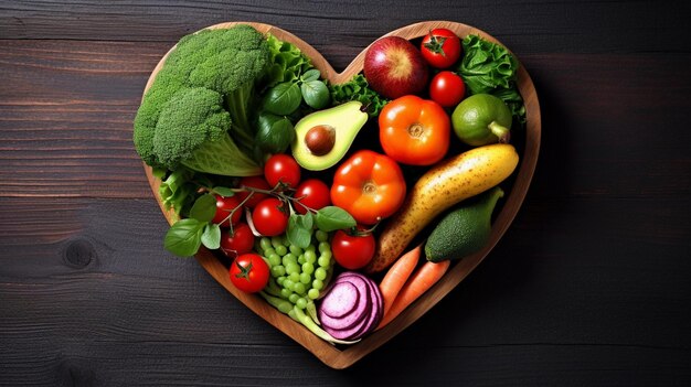 Zdrowe odżywianie ze świeżymi owocami i warzywami