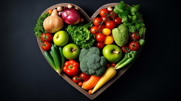 Zdrowe odżywianie ze świeżymi owocami i warzywami