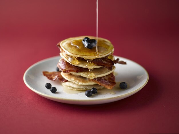 Zdjęcie zdrowy pancake śniadanie obraz