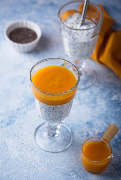 Zdrowy pudding chia z mango